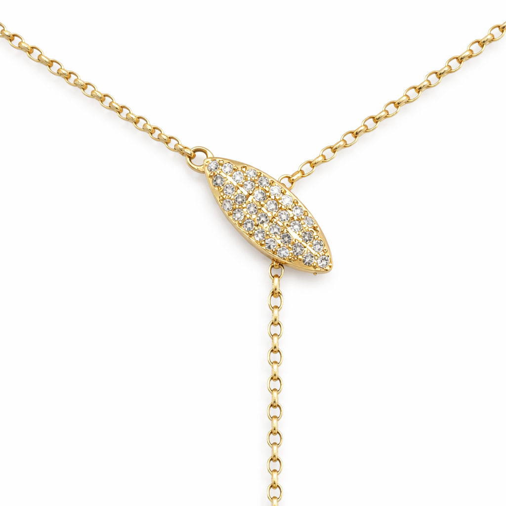 0.09ct diamond pendant in 14k yellow gold – Niara