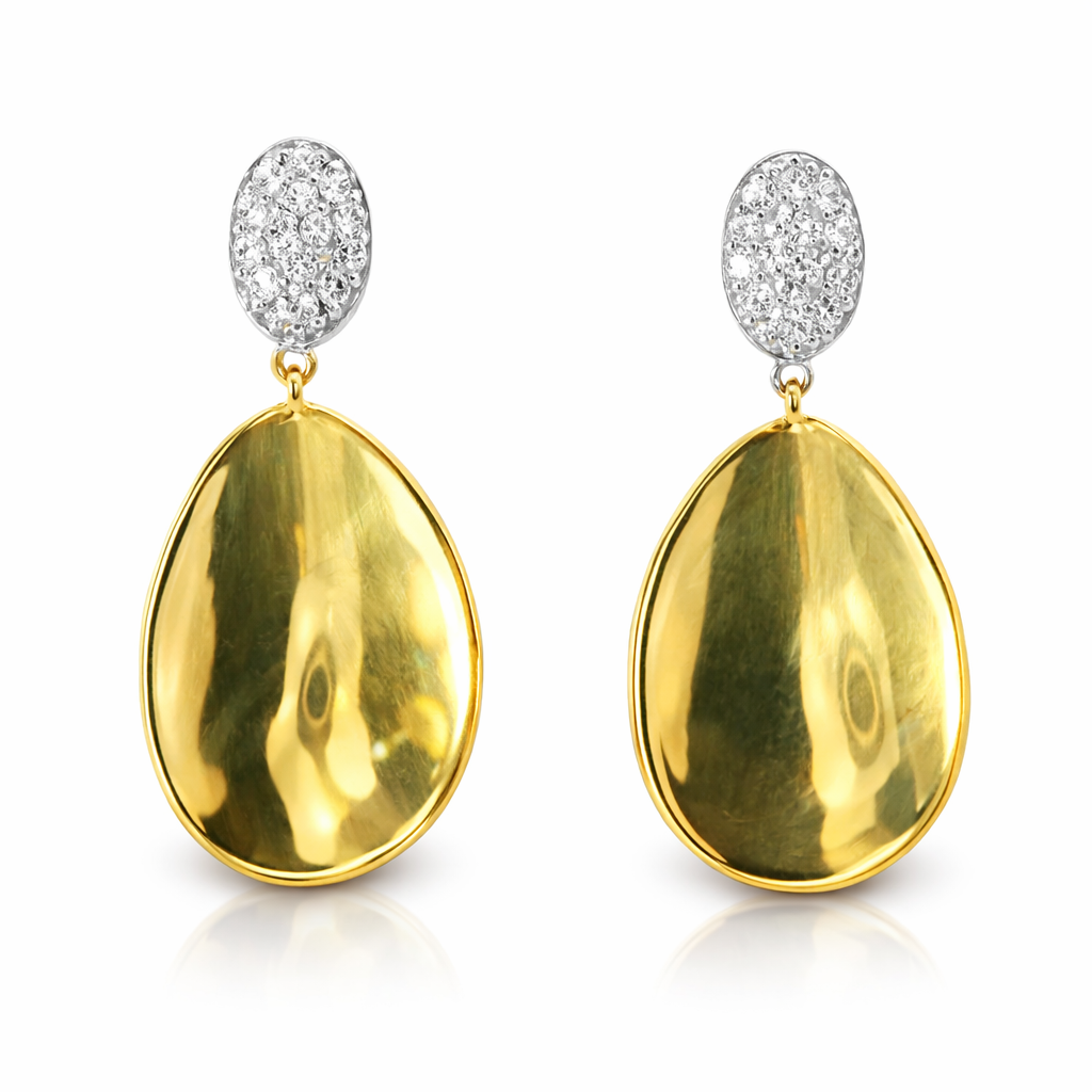 0.19CT Diamond 14k Yellow Gold Earring