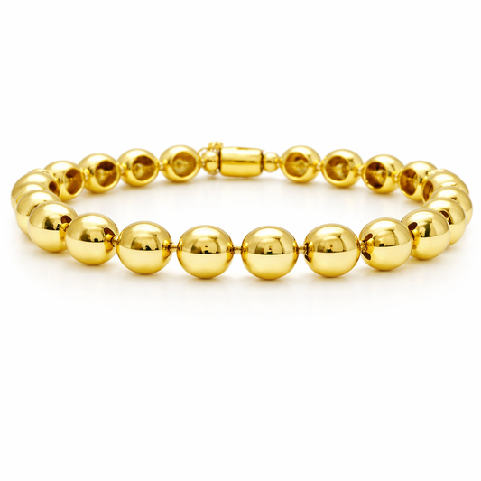 Plain Ball Bracelet 14k Yellow Gold