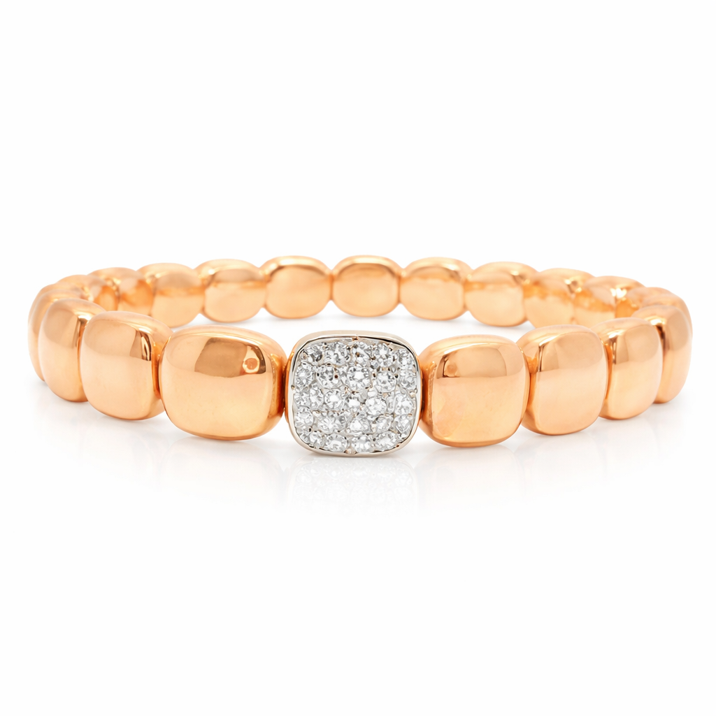 0.29CT Diamond Bangle 18k Rose Gold