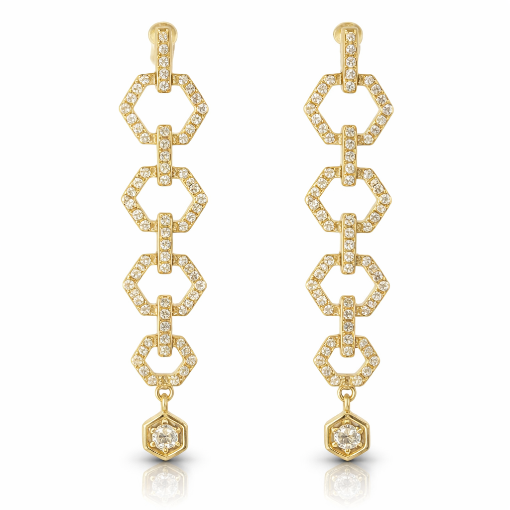 0.37CT Diamond 14k Yellow Gold Earring