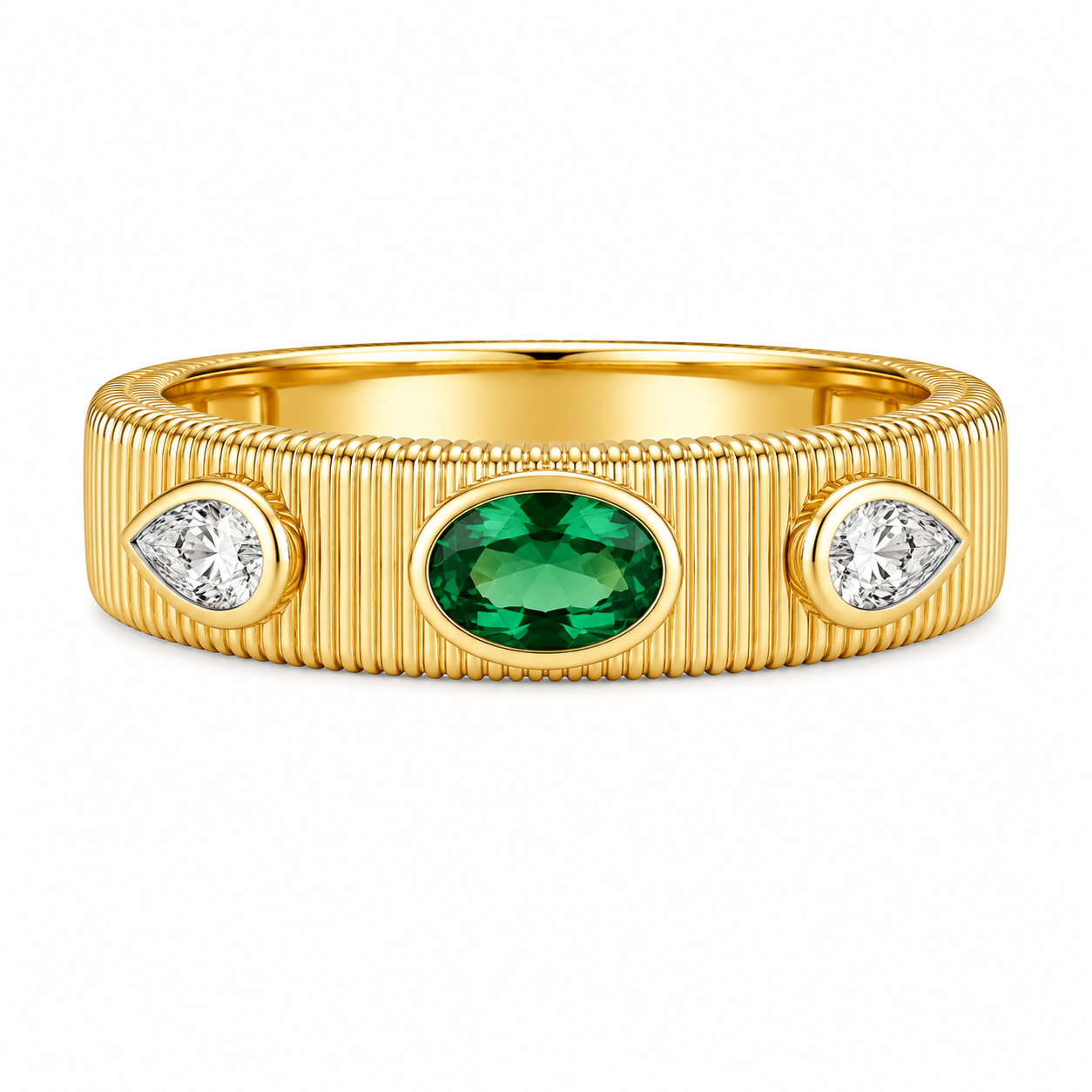 0.096Ct Diamond and 0.47Ct Green Garnet