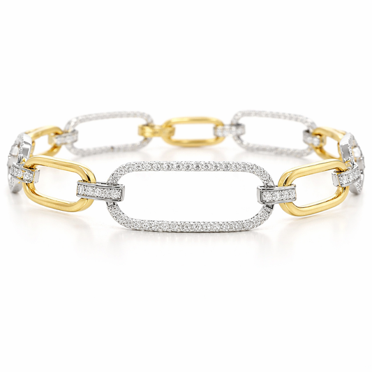 1.48CT Diamond 14k Yellow Gold Bracelet