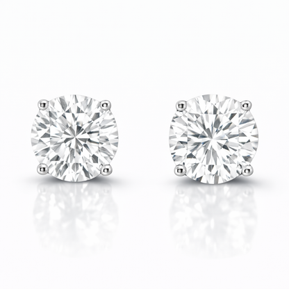 3.08CT Lab Diamond Stud Earring 14k White Gold
