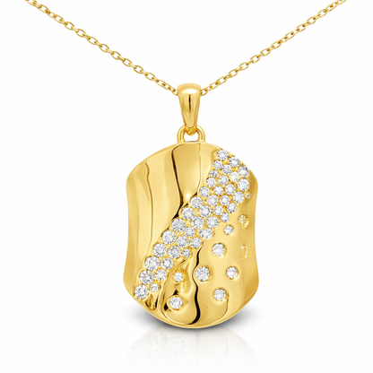0.76ct diamond pendant in 14k yellow gold – Niara