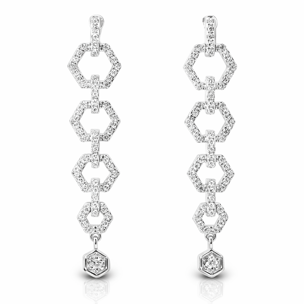 0.39CT Diamond 14k White Gold Earring