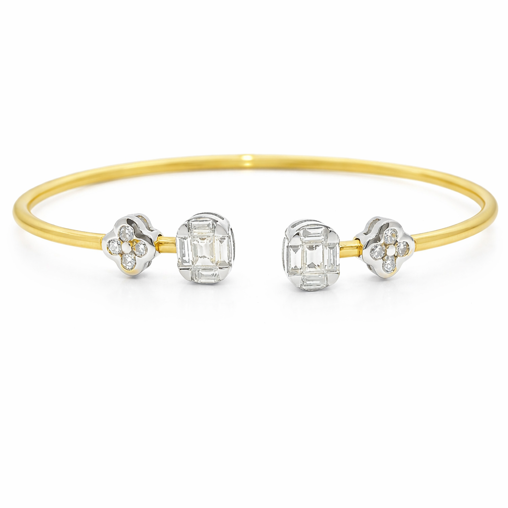 0.51CT Diamond Bangle 18k Yellow Gold