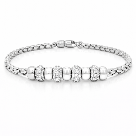 0.67CT Diamond Bracelet 14k White Gold