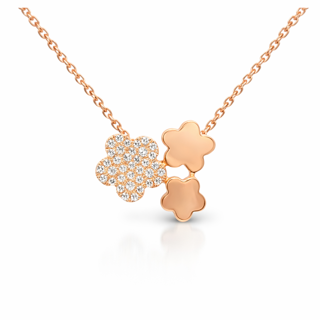0.18ct diamond pendant in 14k rose gold – Niara