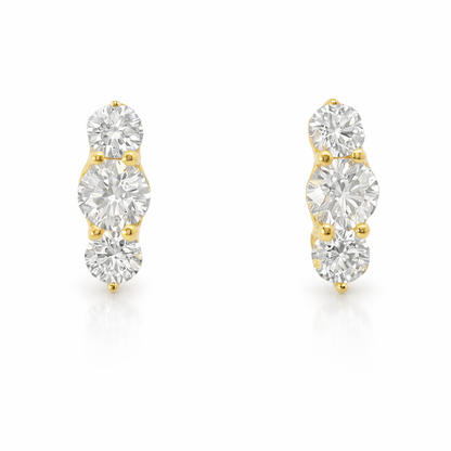 0.43CT Diamond Fashion Earring 14k Yellow Gold
