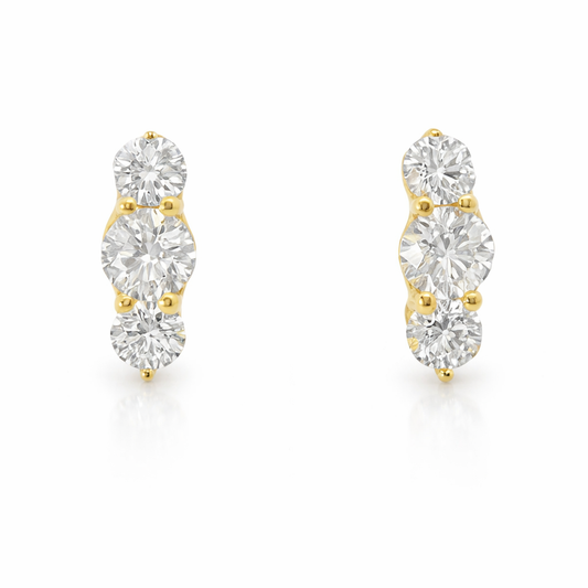 0.43CT Diamond Fashion Earring 14k Yellow Gold