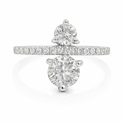 0.72CT Diamond Ring 18K White Gold