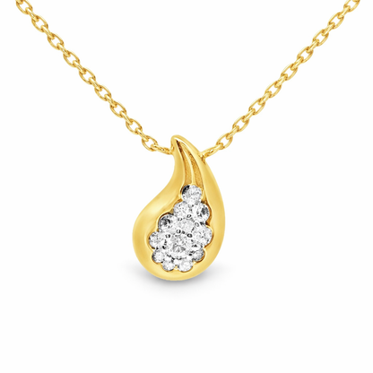 0.16ct diamond pendant in 14k yellow gold – Niara