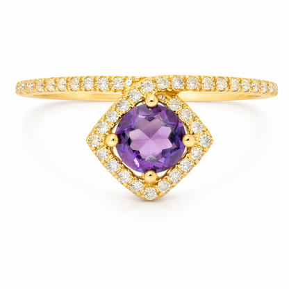 0.44CT Mixed Sapphire Ring 14k Yellow Gold