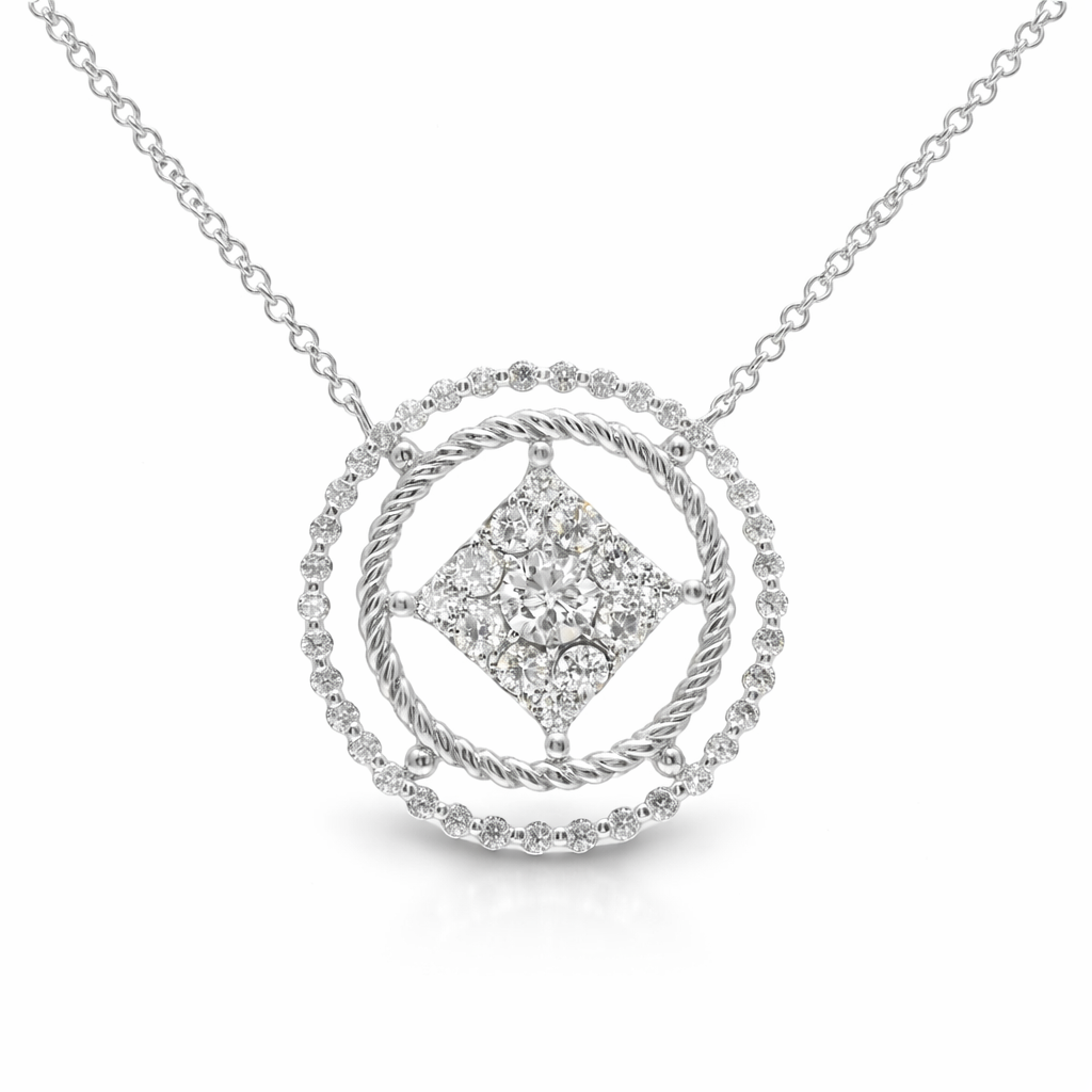 1.09ct diamond pendant in 14k white gold – Niara