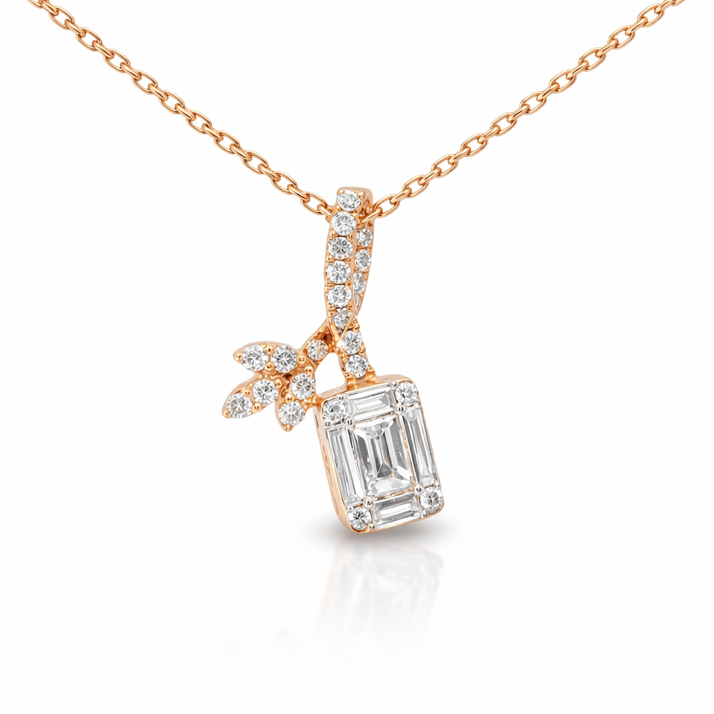0.37ct diamond pendant in 18k rose gold – Niara