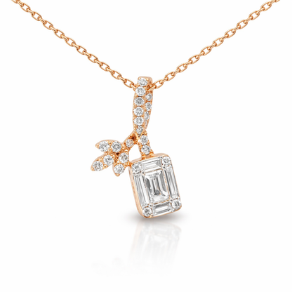 0.37ct diamond pendant in 18k rose gold – Niara