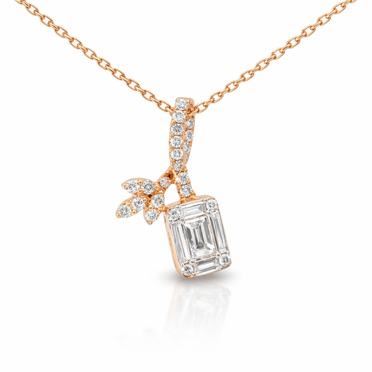 0.37ct diamond pendant in 18k rose gold – Niara