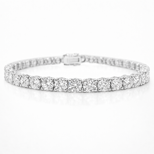 11.90CT Lab Diamond Bracelet 14k White Gold