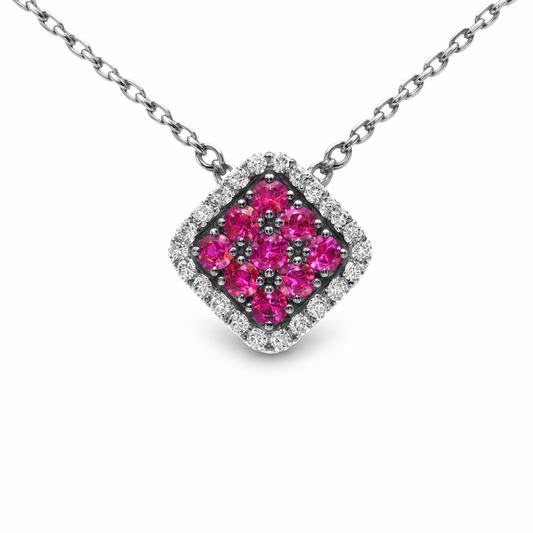 0.18ct diamond pendant in 14k white gold – Niara