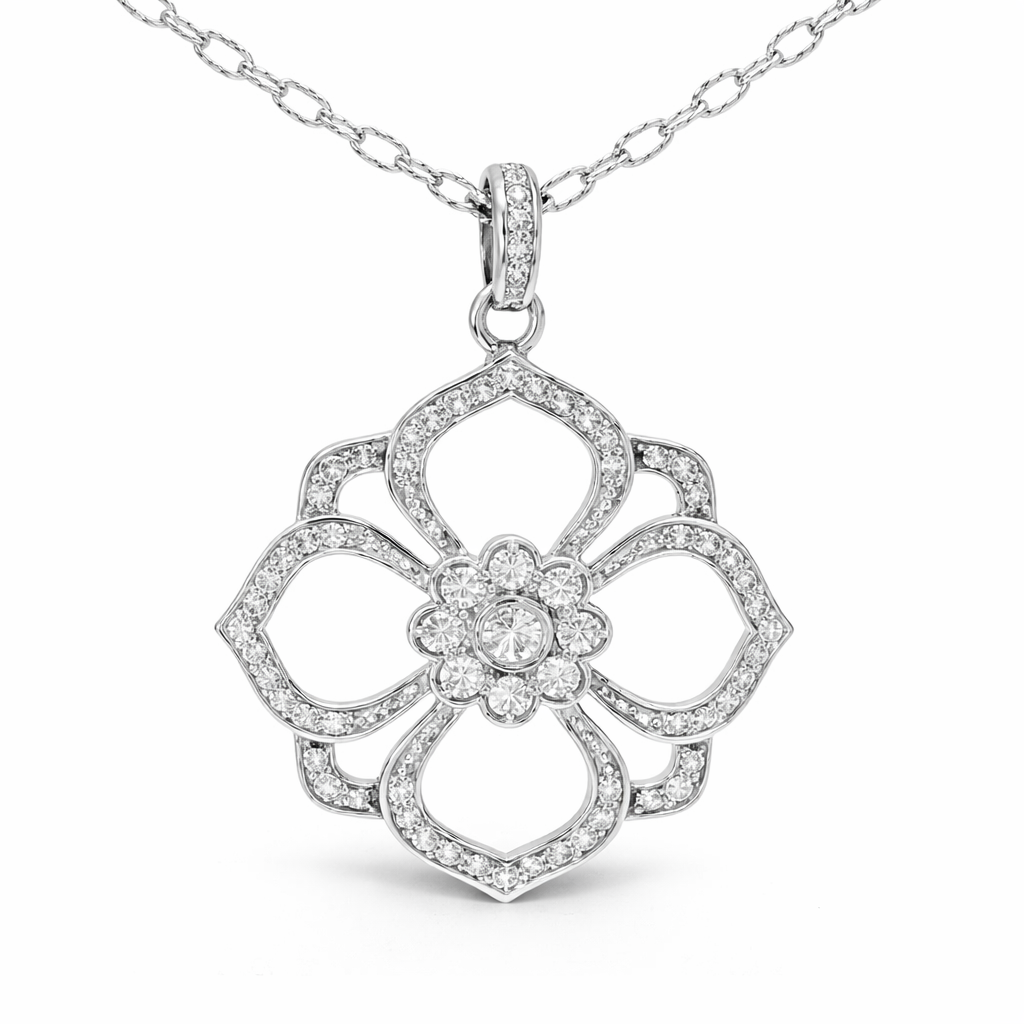 1.09ct diamond pendant in 14k white gold – Niara