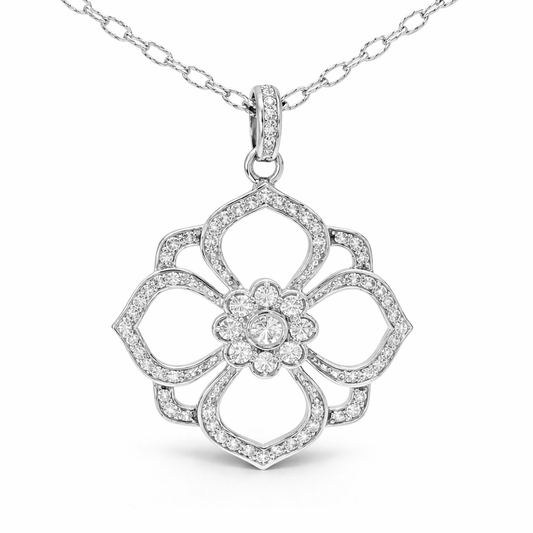 1.09ct diamond pendant in 14k white gold – Niara