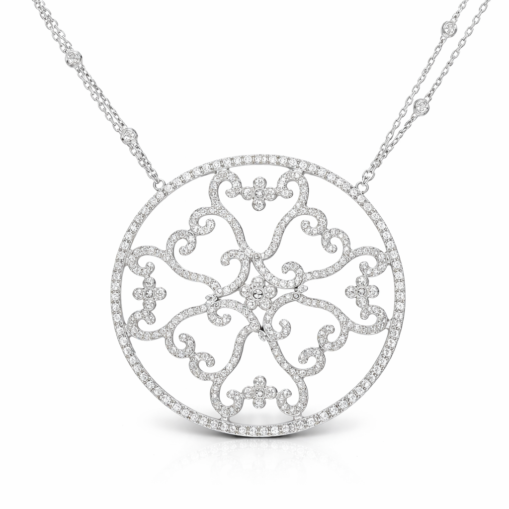 3.55ct diamond pendant in 14k white gold – Niara