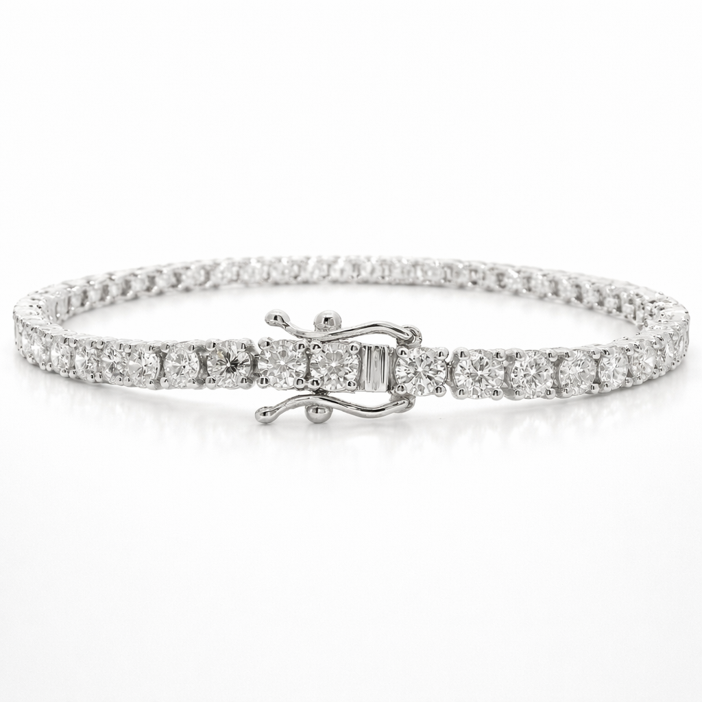 5.85 Ct Lab Diamond Bracelet 14k White Gold