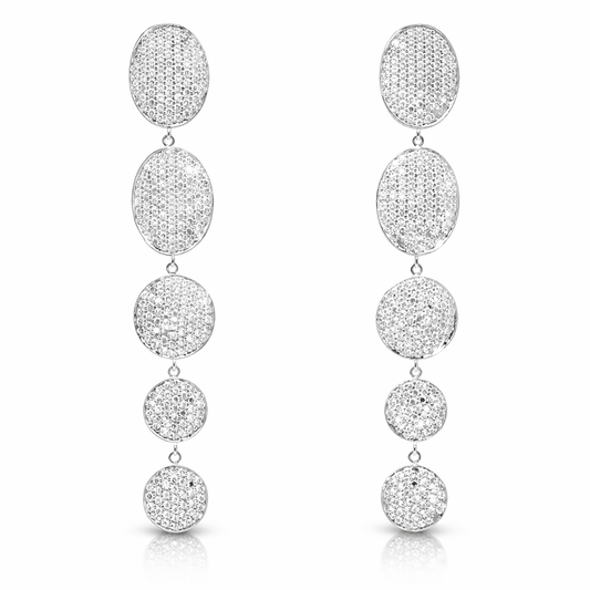 5.50CT Diamond 14k White Gold Earring