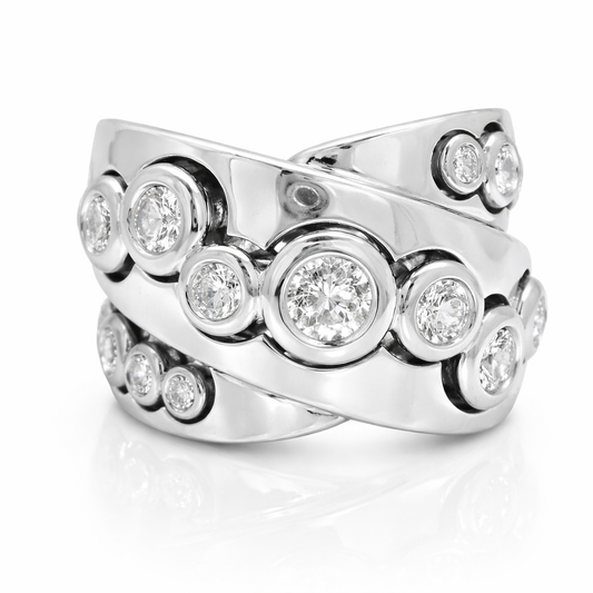 1.10CT Diamond Ring 18K White Gold