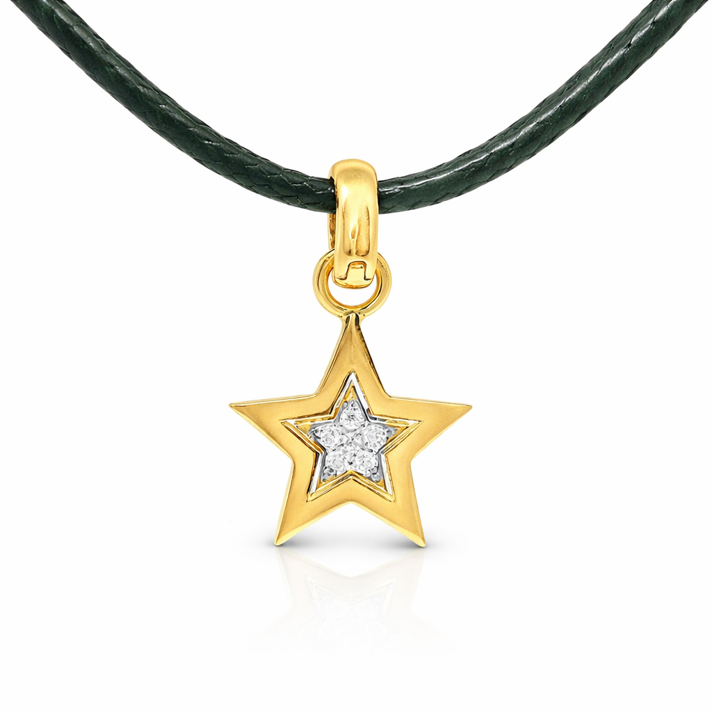 0.07ct diamond star pendant in 18k yellow gold – Niara