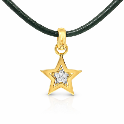 0.07ct diamond star pendant in 18k yellow gold – Niara