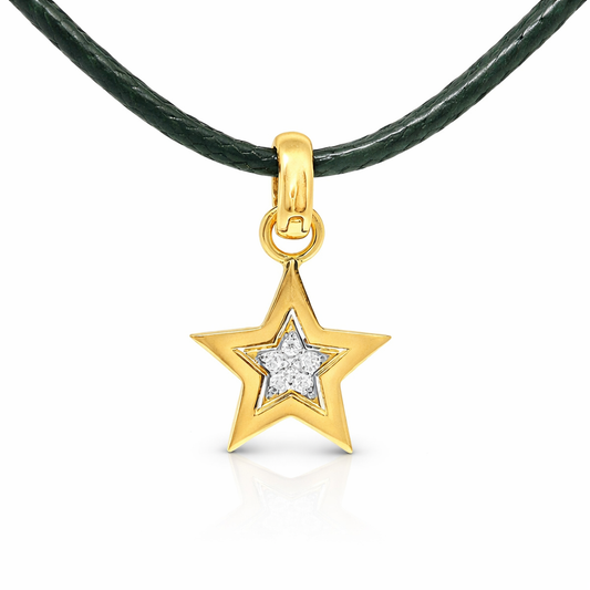 0.07ct diamond star pendant in 18k yellow gold – Niara