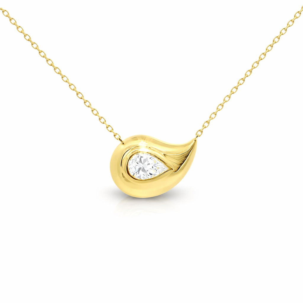 0.73ct lab grown diamond pendant in 14k yellow gold – Niara