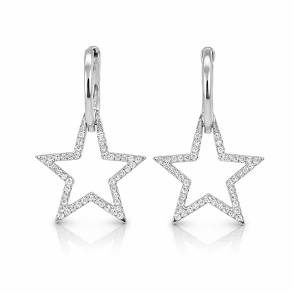 0.31CT Diamond 18k White Gold Earring