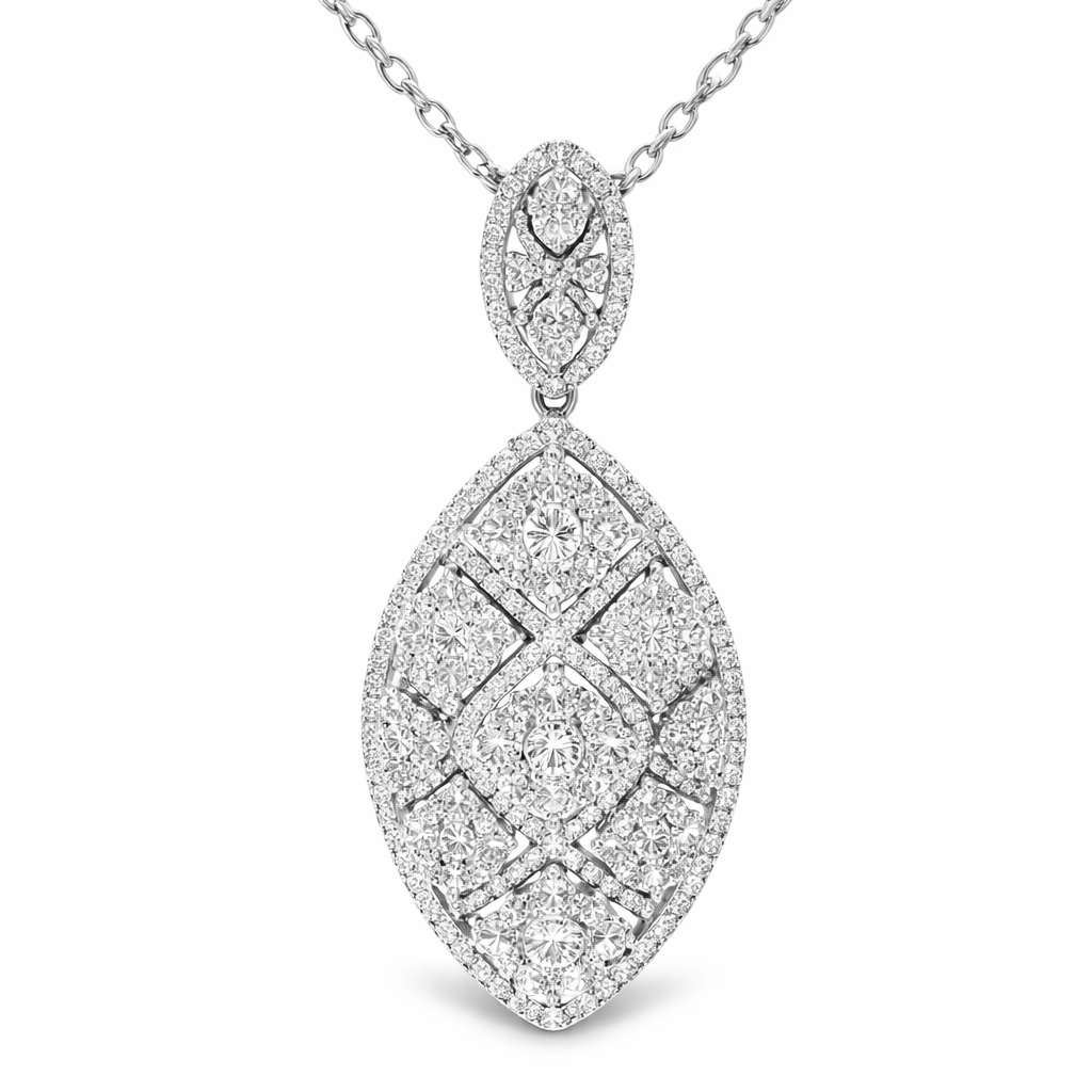 3.10ct diamond pendant in 14k white gold – Niara
