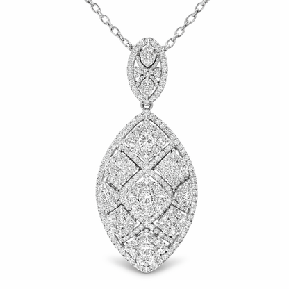 3.10ct diamond pendant in 14k white gold – Niara