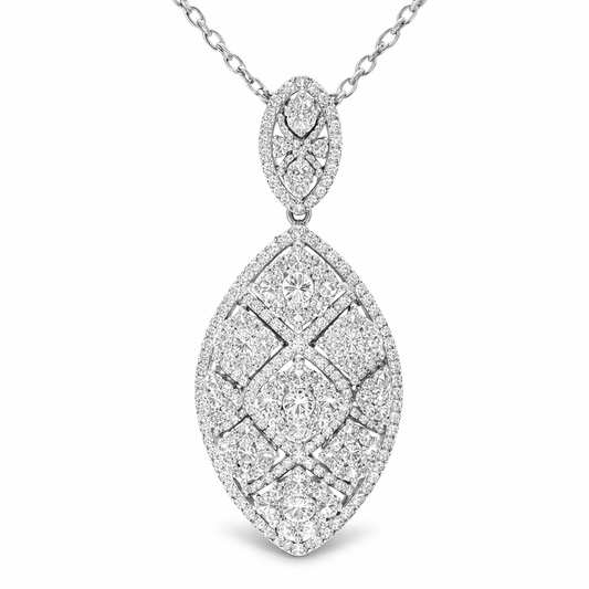 3.10ct diamond pendant in 14k white gold – Niara