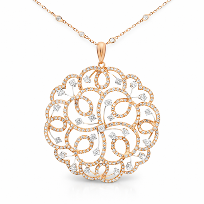 4.35ct diamond pendant in 14k rose gold – Niara