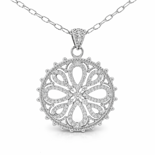 1.40ct diamond pendant in 14k white gold – Niara