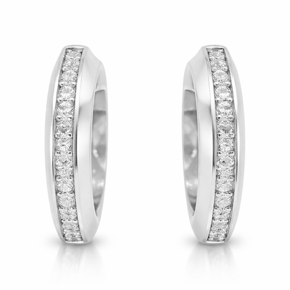 0.26CT Diamond  18k White Gold Earring