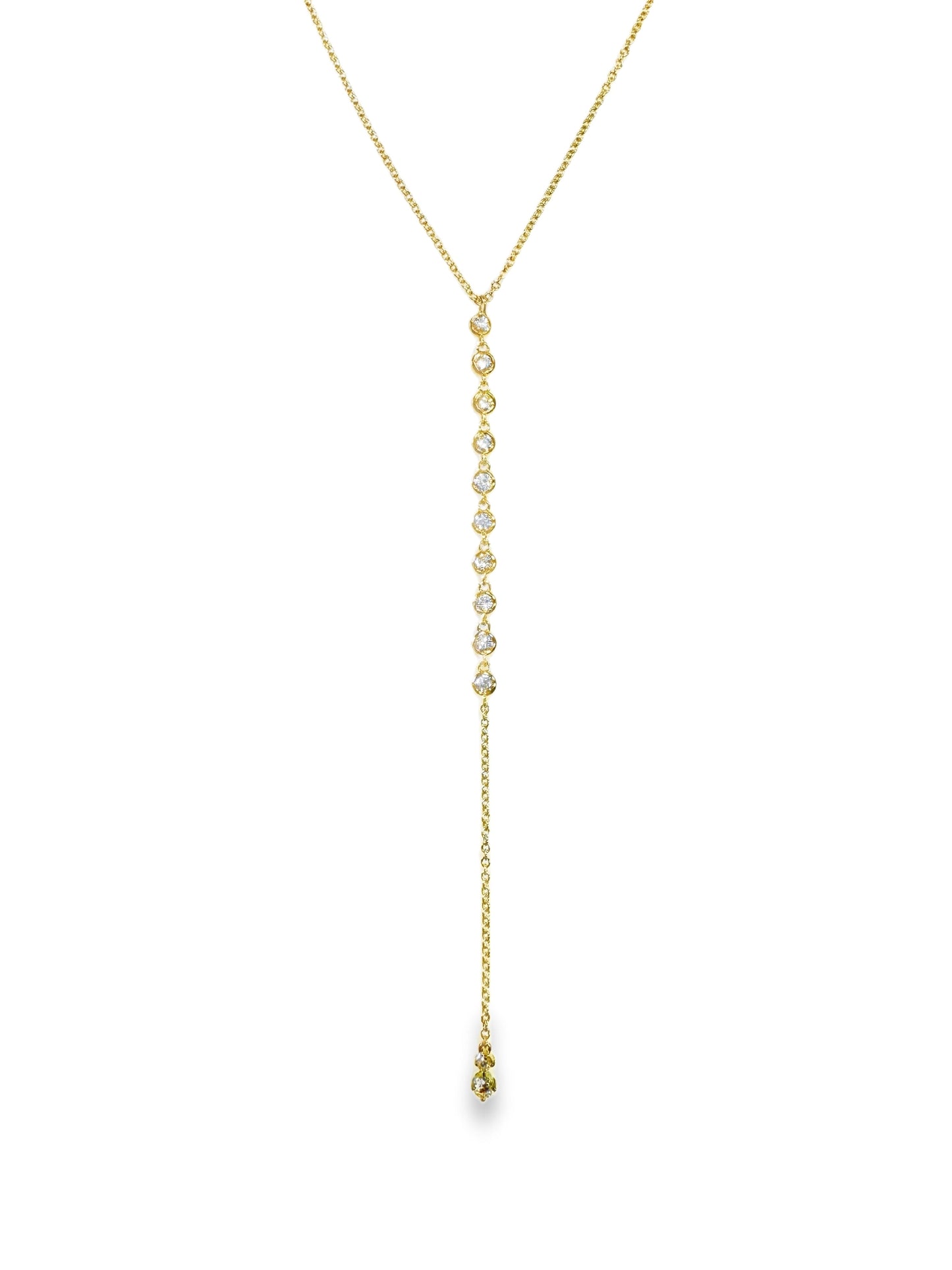 0.72CT Diamond Bezel Pendant 14k Gold