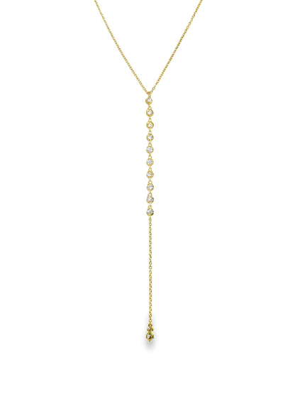 0.72CT Diamond Bezel Pendant 14k Gold